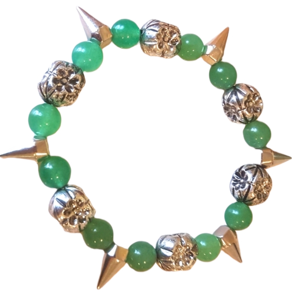 💚 "Wild Thorns" Aventurine Beaded Bracelet
